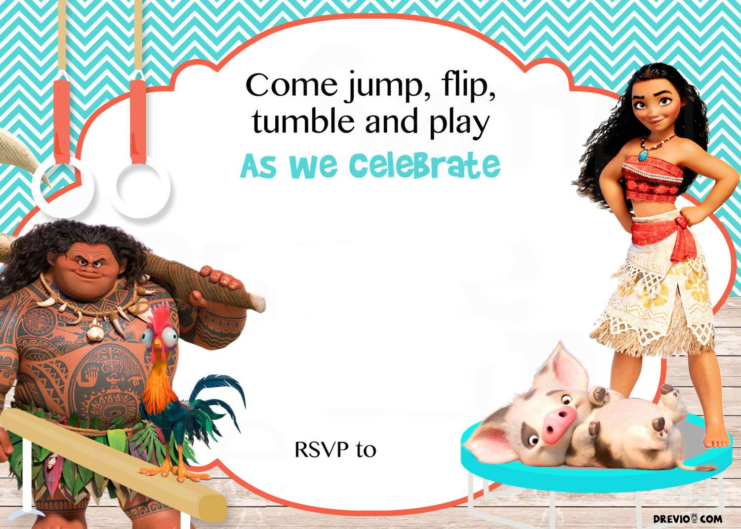 Free Moana Birthday Invitation Template inside Free Printable Moana Birthday Invitations