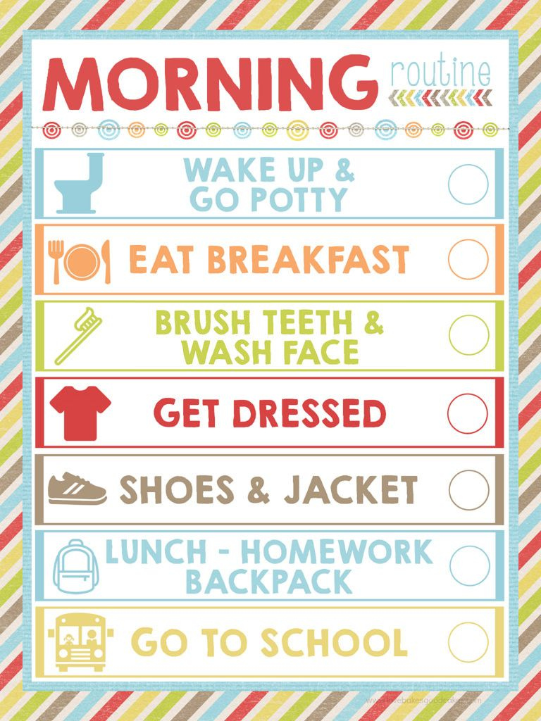 Free Morning Routine Printable | Make Mornings Manageable! intended for Free Printable Morning Routine Charts With Pictures