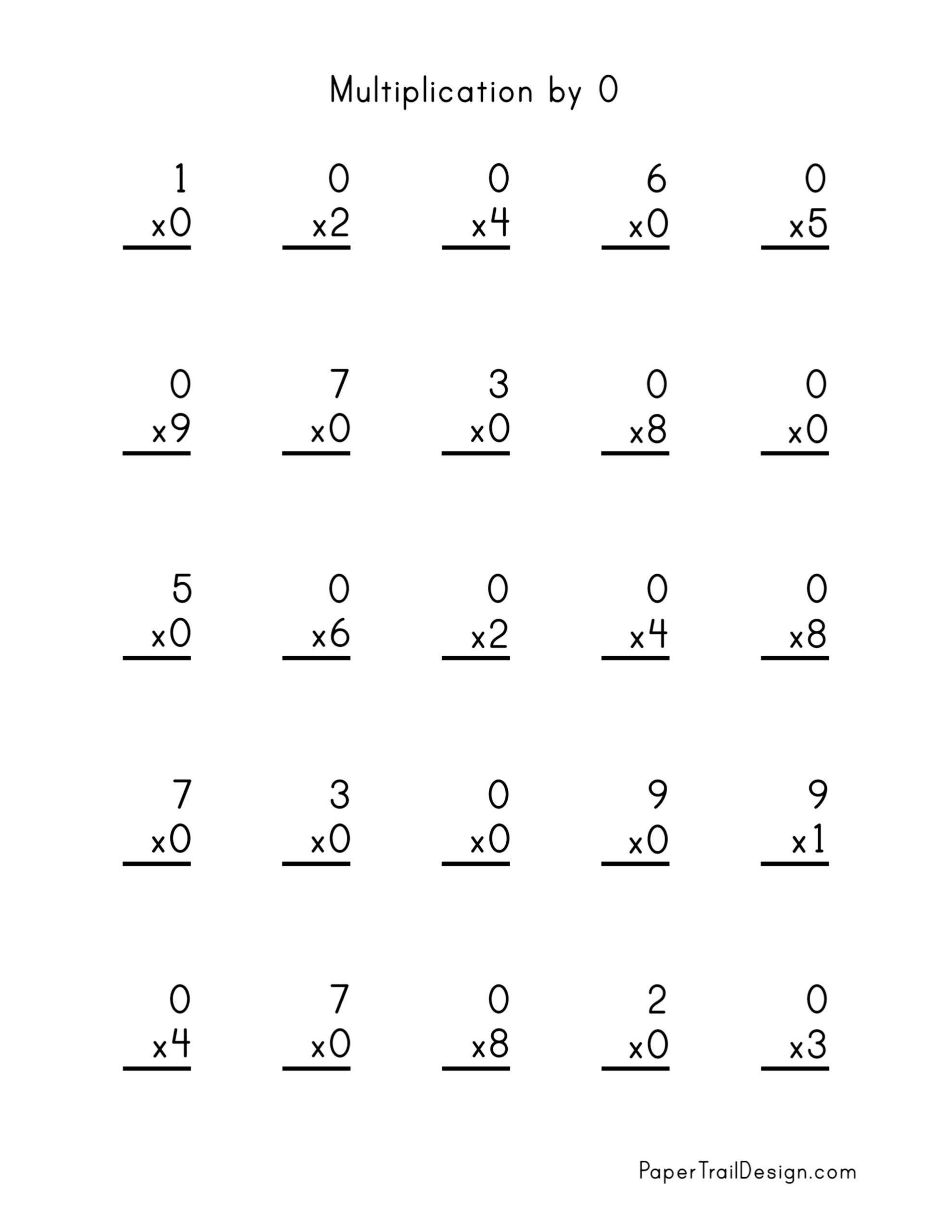 Free Multiplication Worksheets 1-12 - Paper Trail Design for Free Printable Multiplication Worksheets