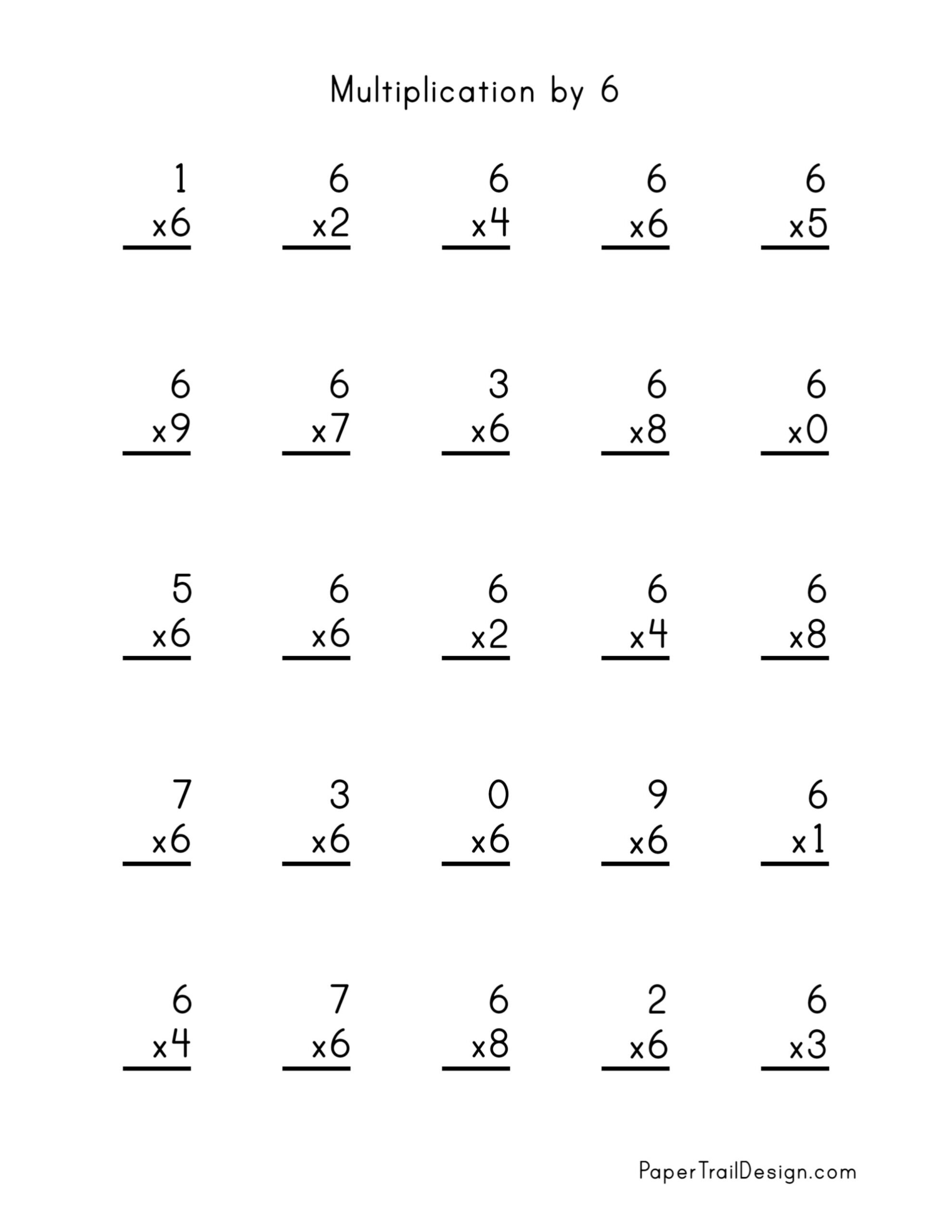 Free Multiplication Worksheets 1-12 - Paper Trail Design with regard to Free Printable Math Worksheets Multiplication Facts