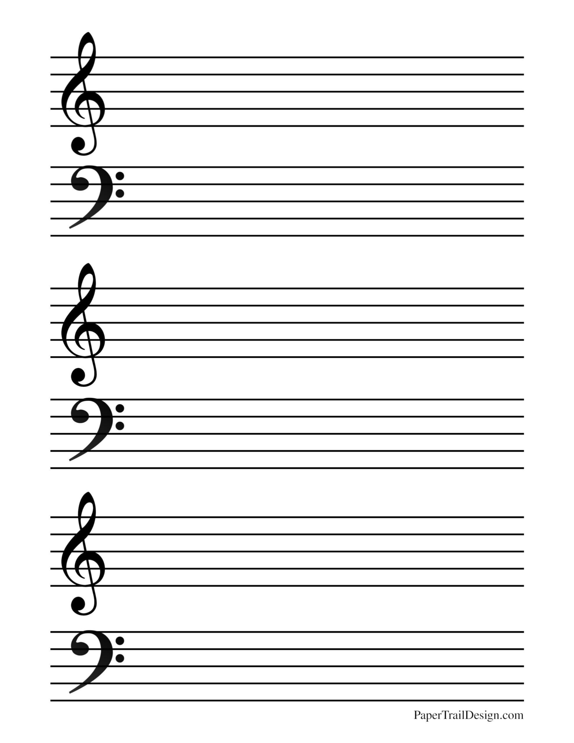 Free Music Staff Paper For Your Music Classes with Free Printable Staff Paper Blank Sheet Music Net