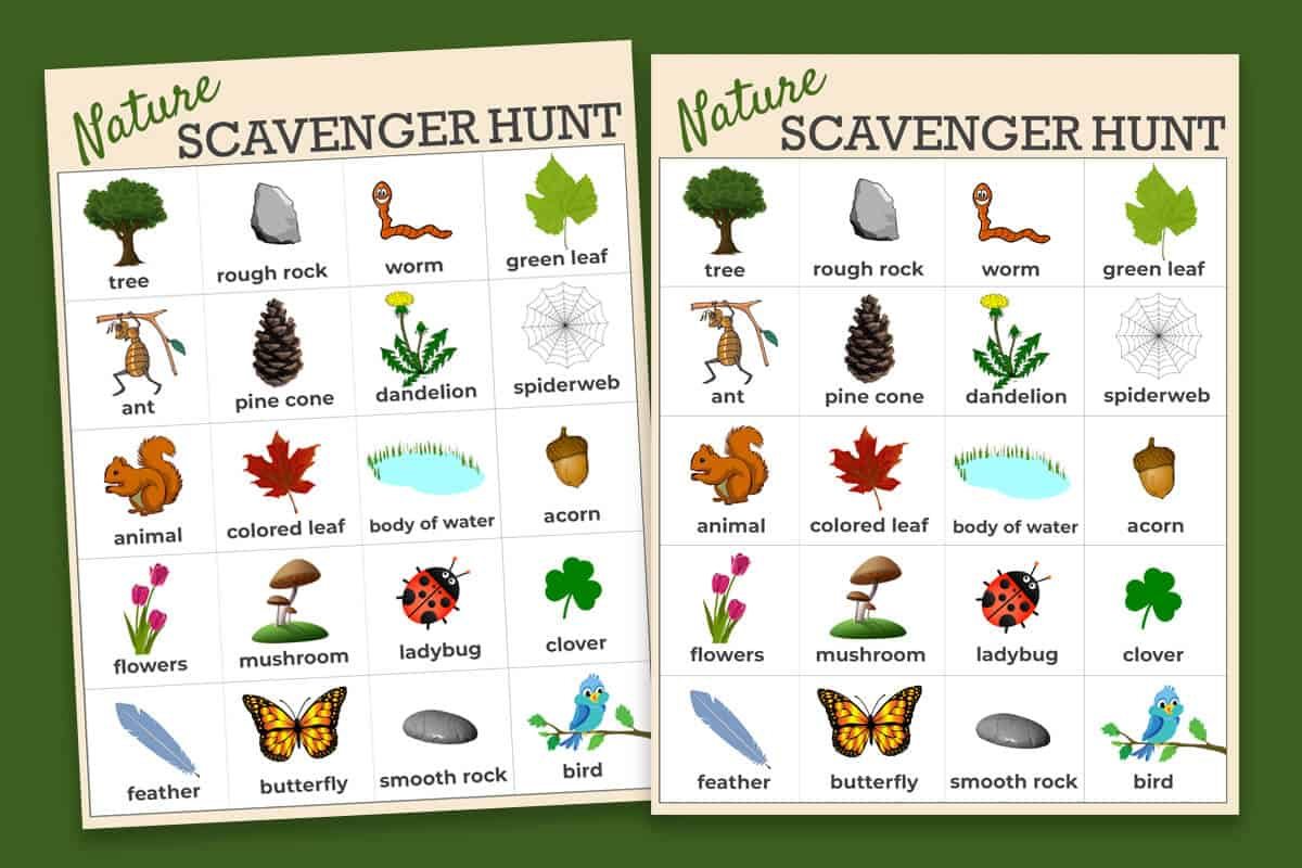 Free Nature Scavenger Hunt Printable | Mrs. Merry inside Free Printable Scavenger Hunt