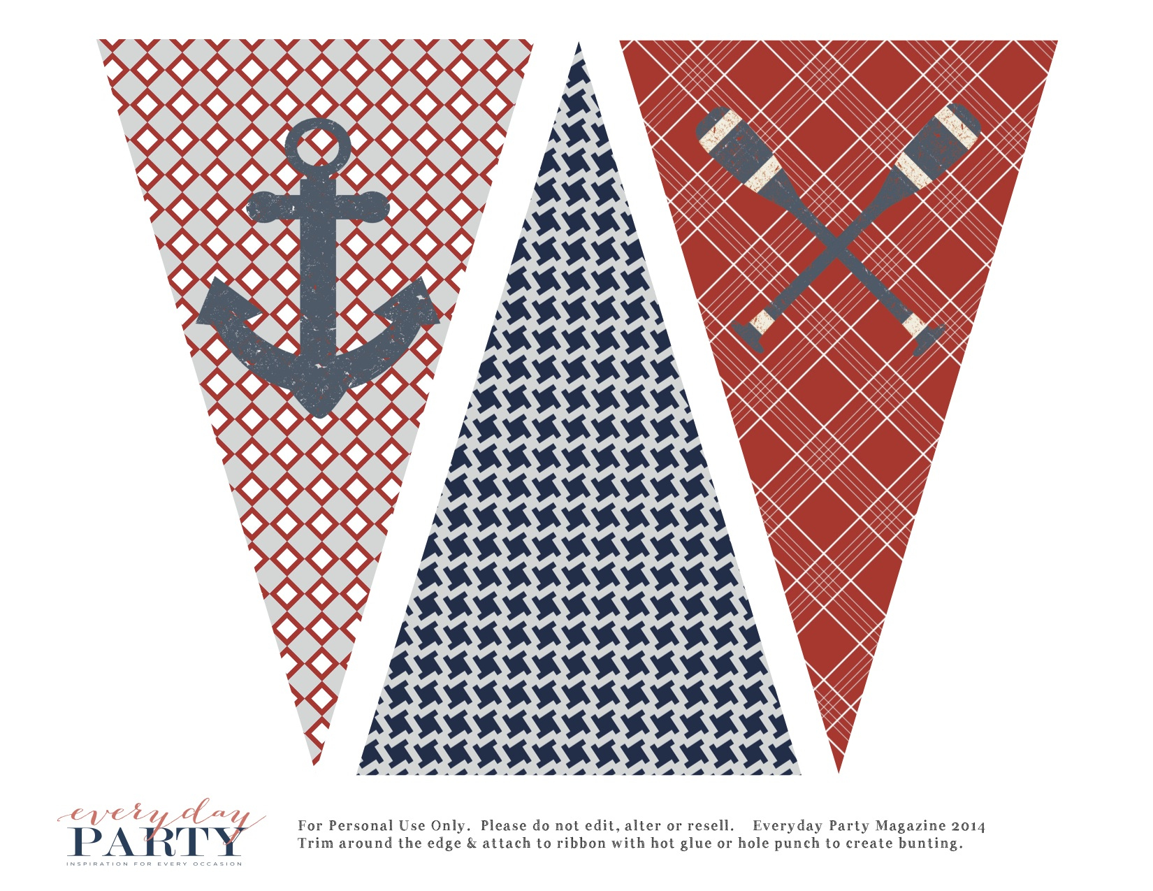 Free Nautical Party Printables - Everyday Party Magazine with Free Nautical Printables