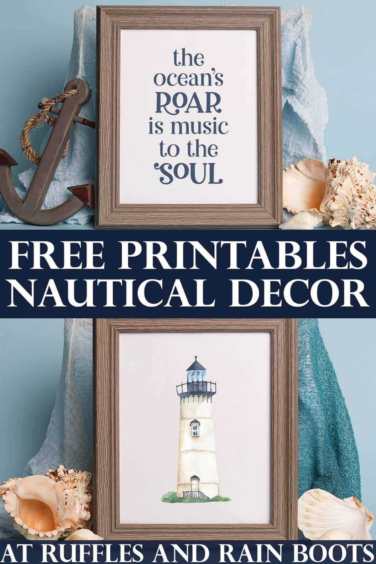 Free Nautical Printables For Decor, Cards, And Tags Ruffles And for Free Nautical Printables