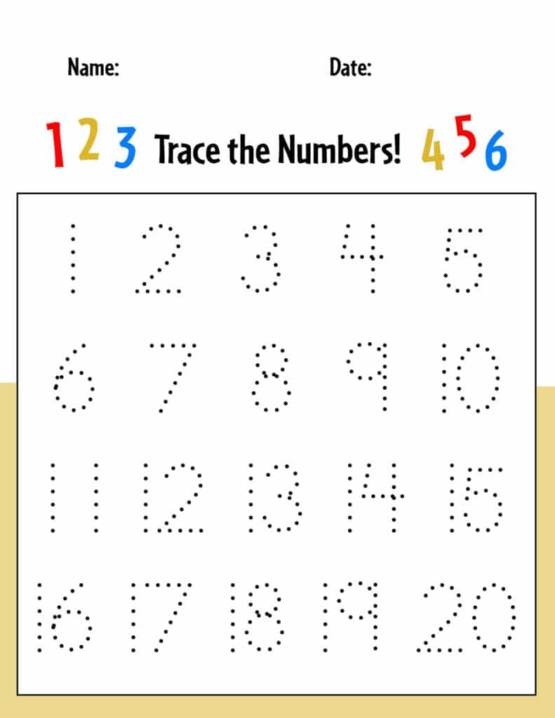 Free Numbers 1-20 Tracing Worksheets! ⋆ The Hollydog Blog within Free Printable Tracing Numbers 1-20 Worksheets