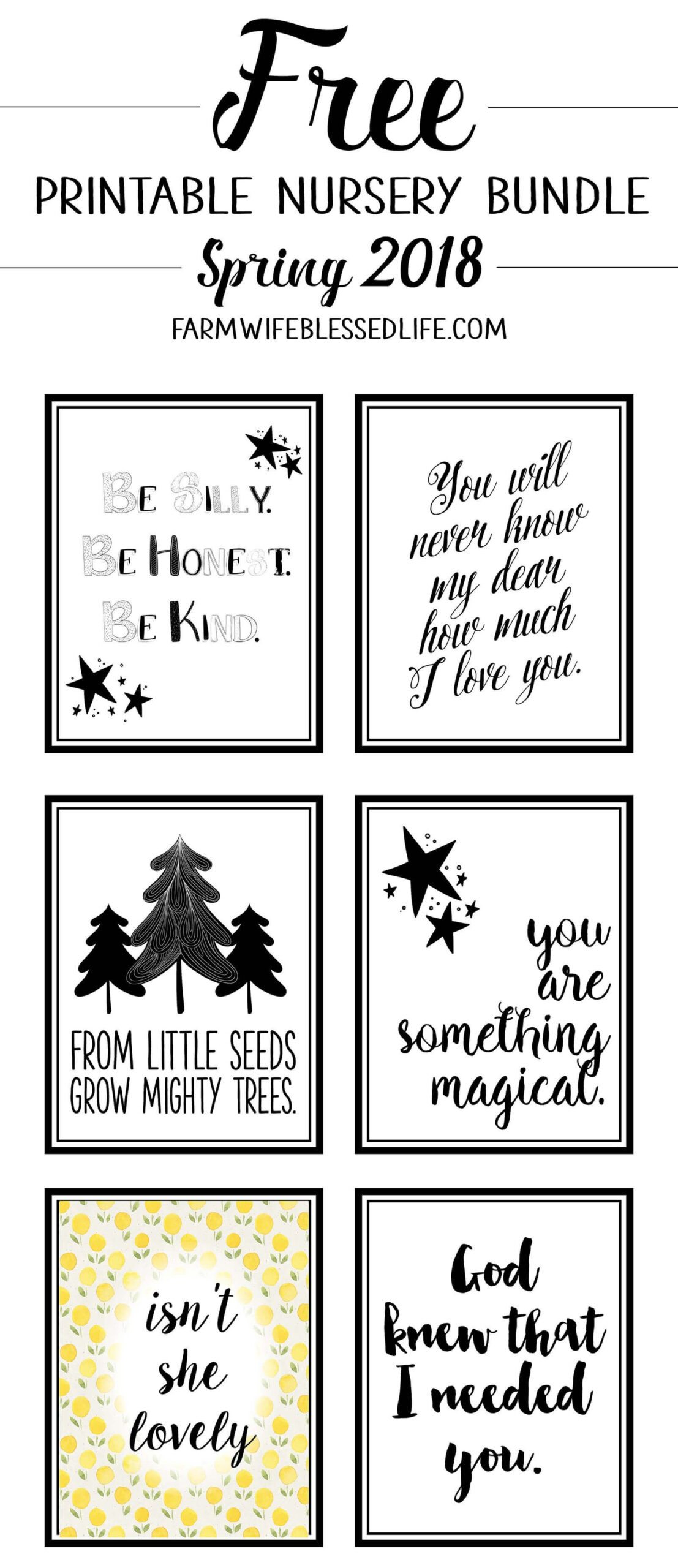 Free Nursery Printables - Spring - Farm Wife Blessed Life | Free inside Free Nursery Printables Boy