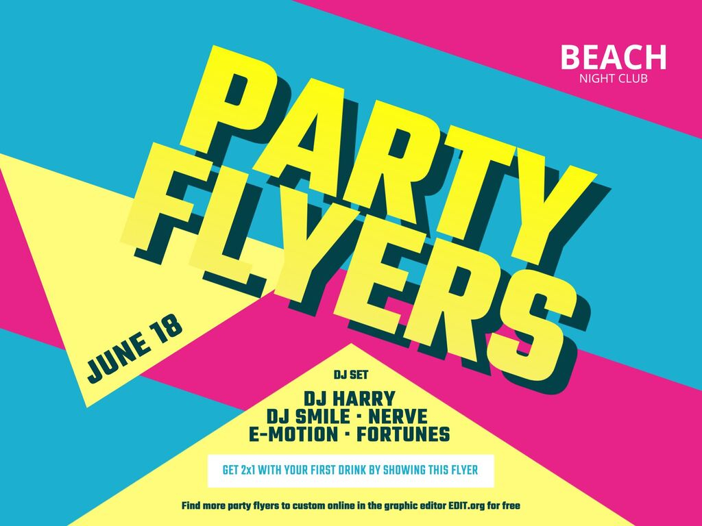 Free Party Flyer Templates in Free Printable Flyer Maker Online