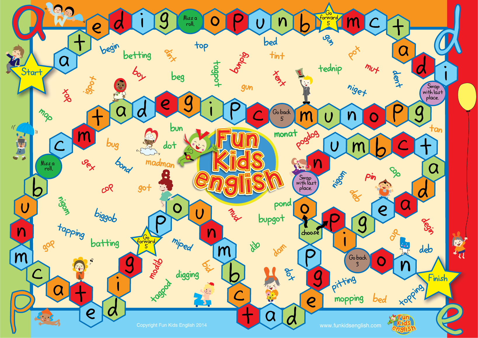 Free Phonics Board Games: Children&amp;#039;S Songs, Children&amp;#039;S Phonics within Free Printable Alphabet Board Games