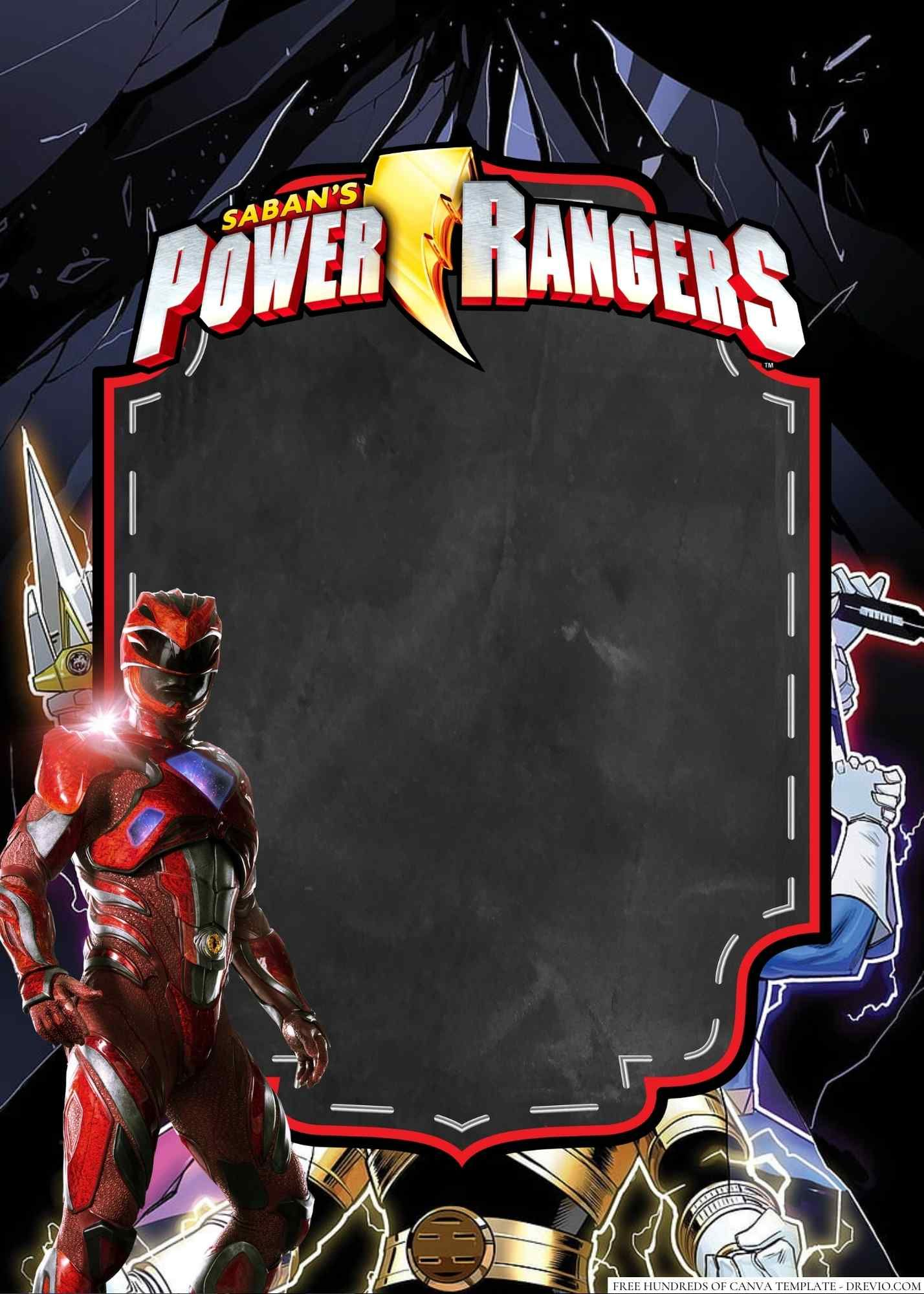 Free Power Rangers Birthday Invitation Templates | Power Ranger within Free Printable Power Ranger Birthday Invitations