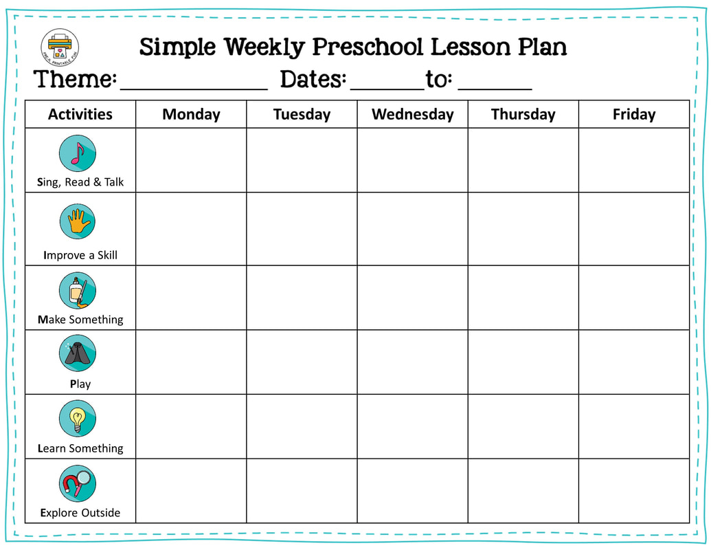 Free Preschool Lesson Planning Resources - Pre-K Printable Fun inside Free Printable Preschool Lesson Plans