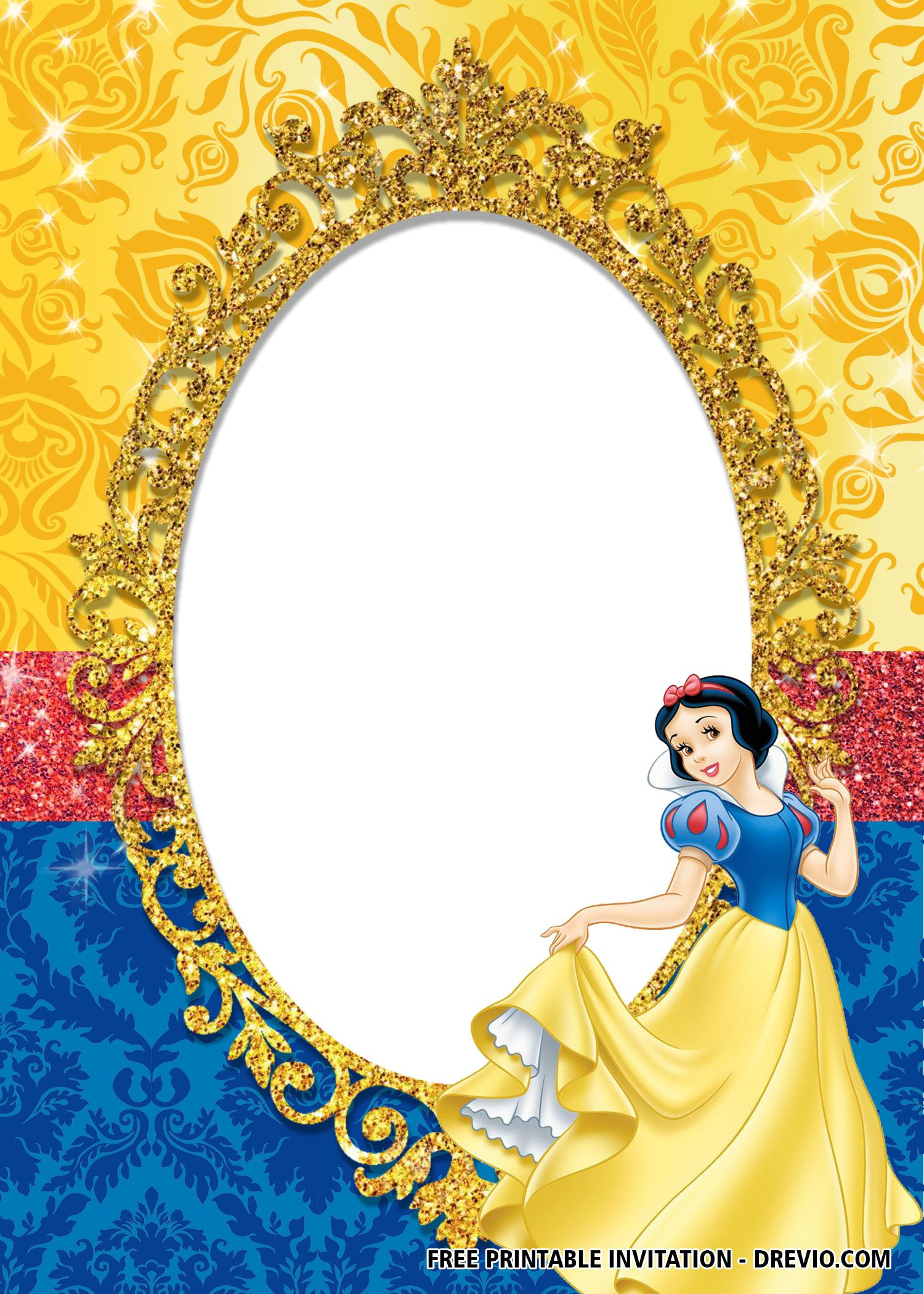 Free Princess Snow White Invitation Templates throughout Snow White Invitations Free Printable