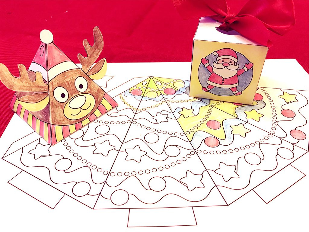 Free Printable 3-D Christmas Crafts. Teachersmag regarding Free Printable Christmas Craft Templates