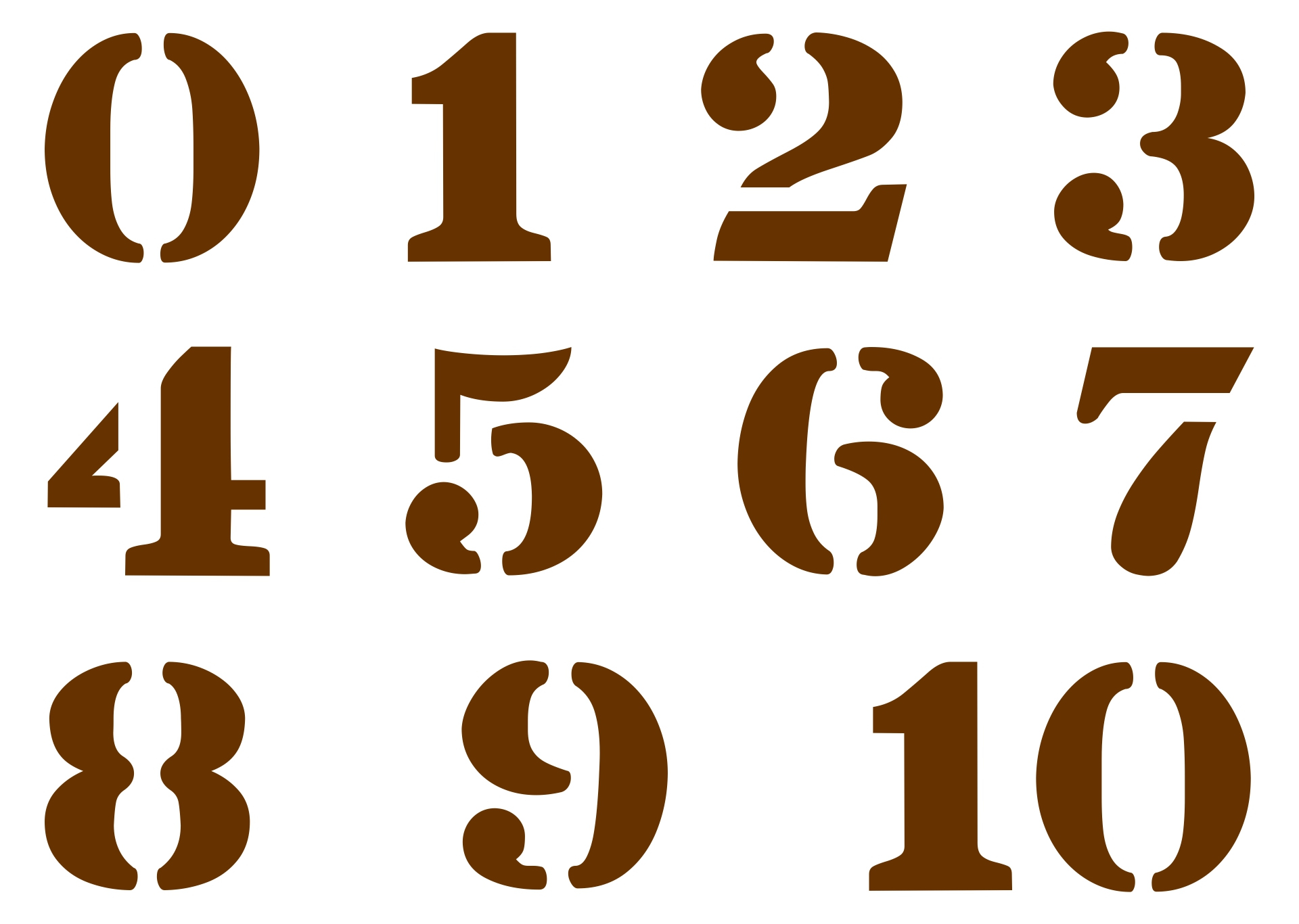 Free Printable 3 Inch Number Stencils regarding Free Printable 3 Inch Number Stencils