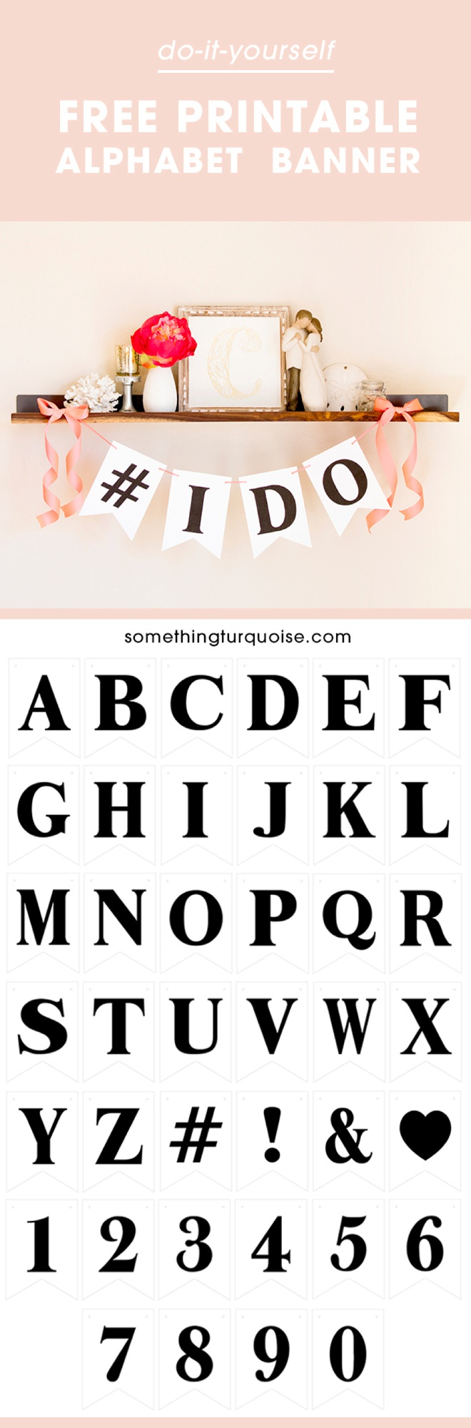 Free Printable Alphabet And Number Banner! Adorable! for Free Printable Alphabet Letters For Banners