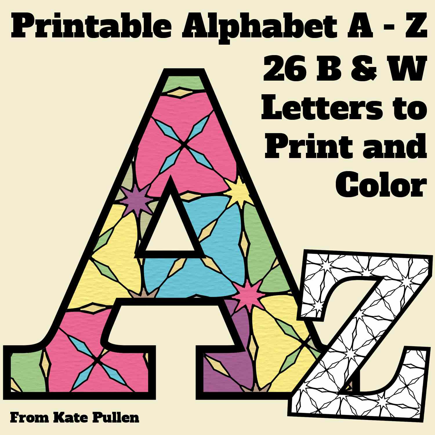 Free Printable Alphabet Letters Coloring Pages throughout Free Printable Colored Letters of the Alphabet