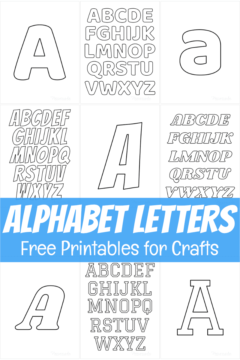 Free Printable Alphabet Letters For Crafts in Free Printable Letters and Numbers