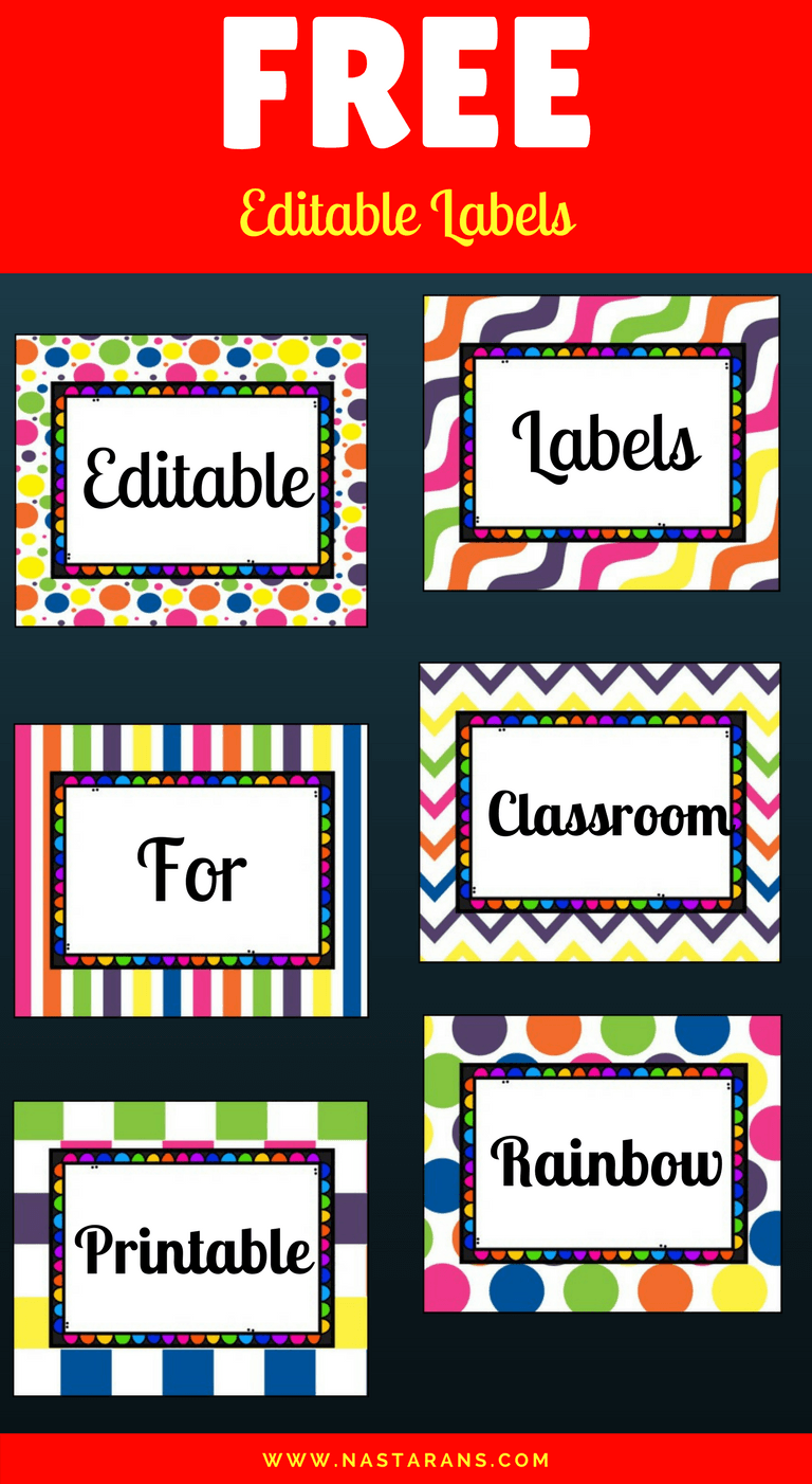 Free Printable And Editable Labels For Classroom Organization inside Free Printable Classroom Signs and Labels