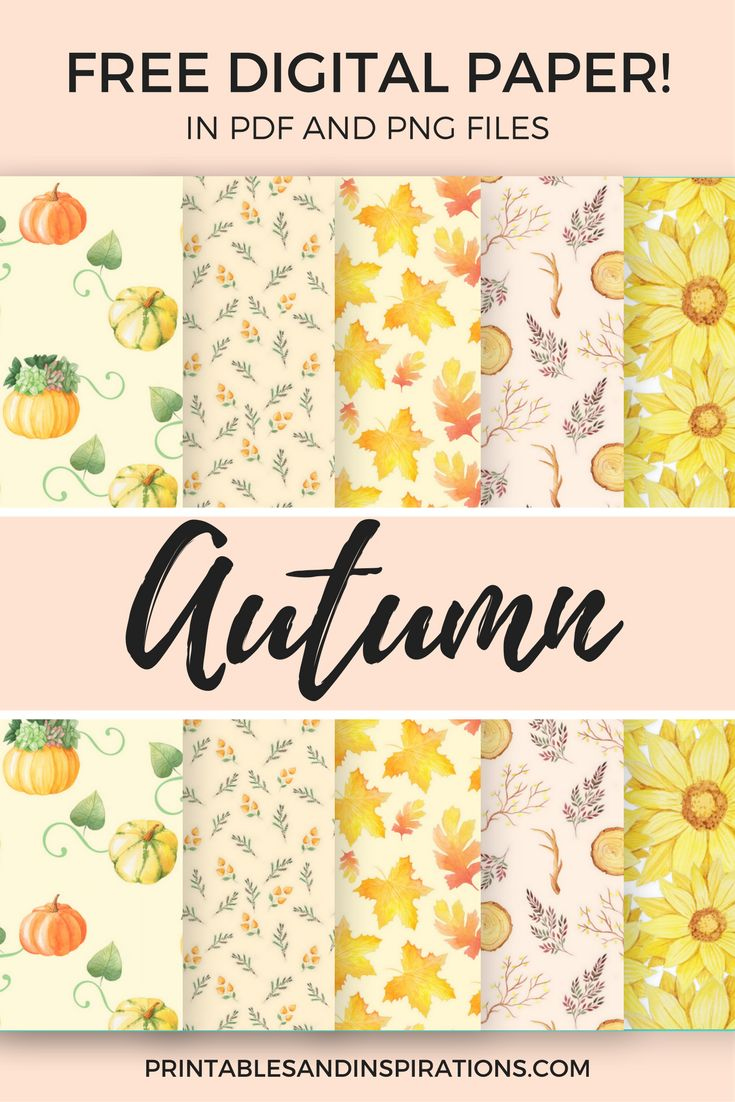 Free Printable Autumn Digital Paper! (Seamless Pattern For pertaining to Free Printable Autumn Paper