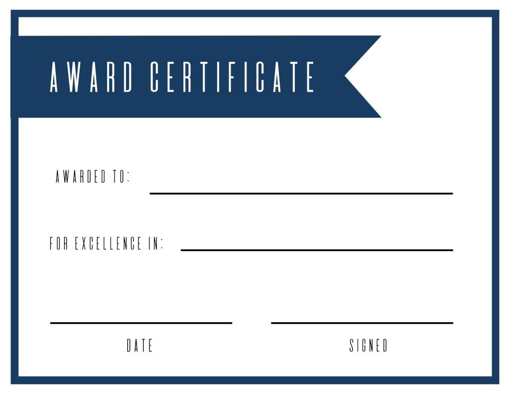 Free Printable Award Certificate Template - Paper Trail Design throughout Free Printable Awards