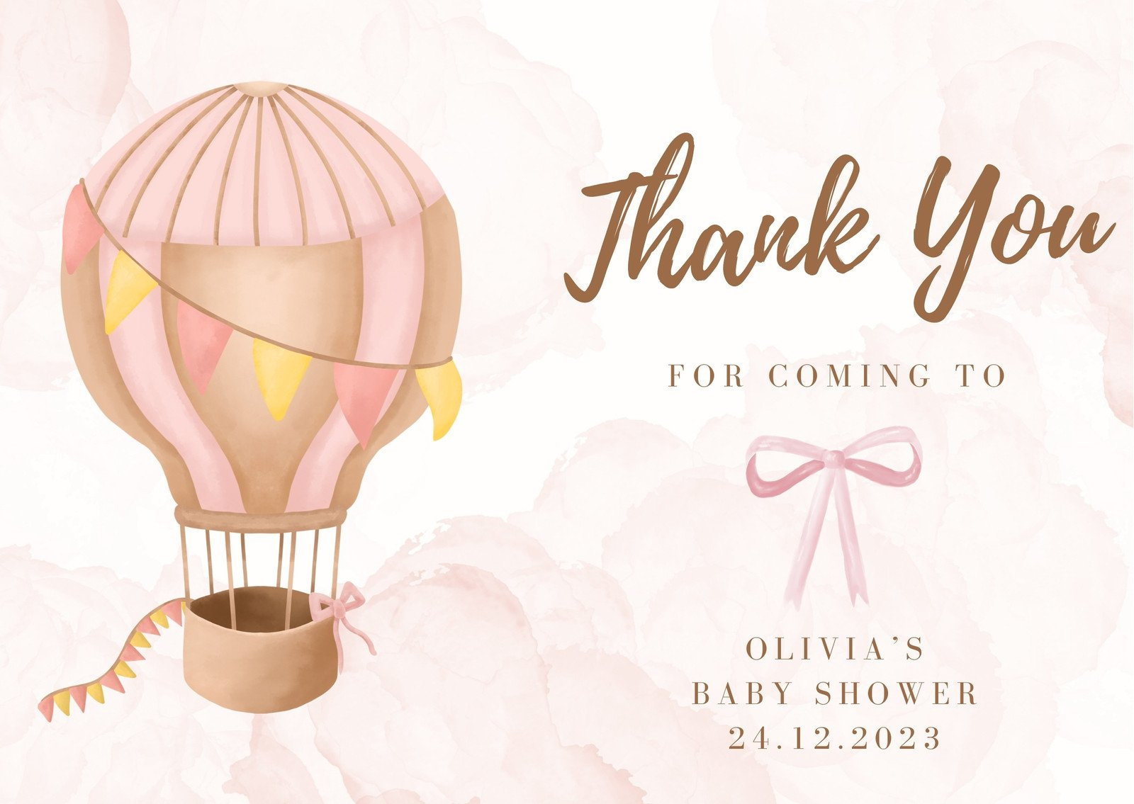 Free Printable Baby Shower Thank You Card Templates | Canva with regard to Free Printable Baby Shower Thank You Cards