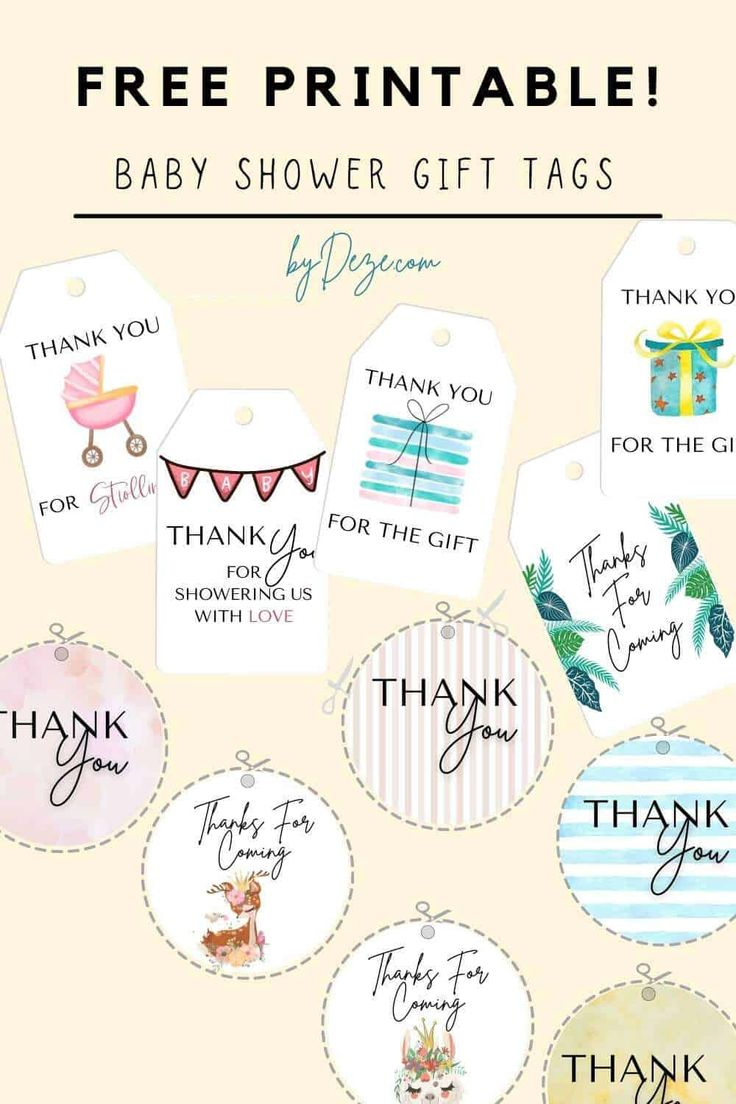 Free Printable Baby Shower Thank You Tags (For Favors &amp;amp; Goodie inside Free Printable Baby Shower Gift Tags