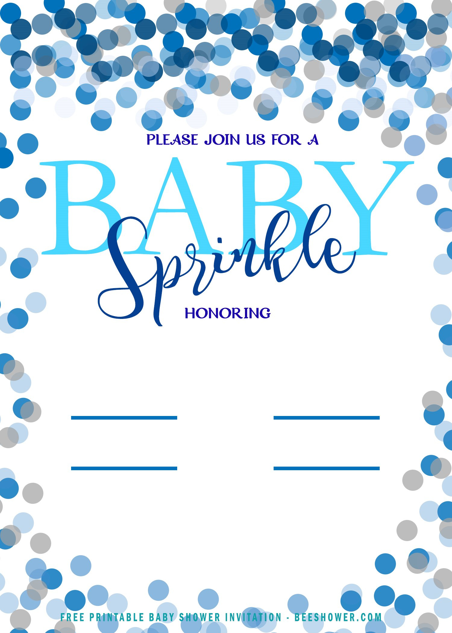 Free Printable Baby Sprinkle Invitation Templates - Templates Free with regard to Free Printable Baby Sprinkle Invitations