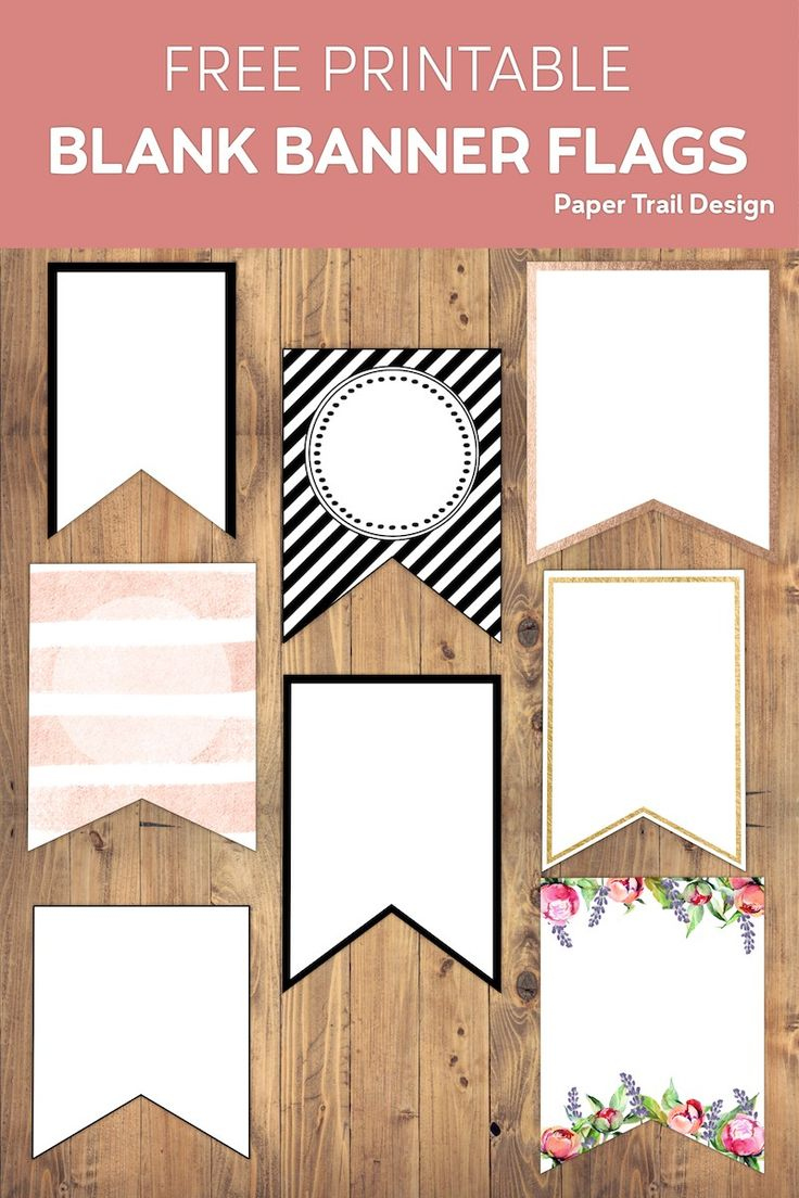 Free Printable Banner Templates {Blank Banners} - Paper Trail in Free Printable Banner Templates