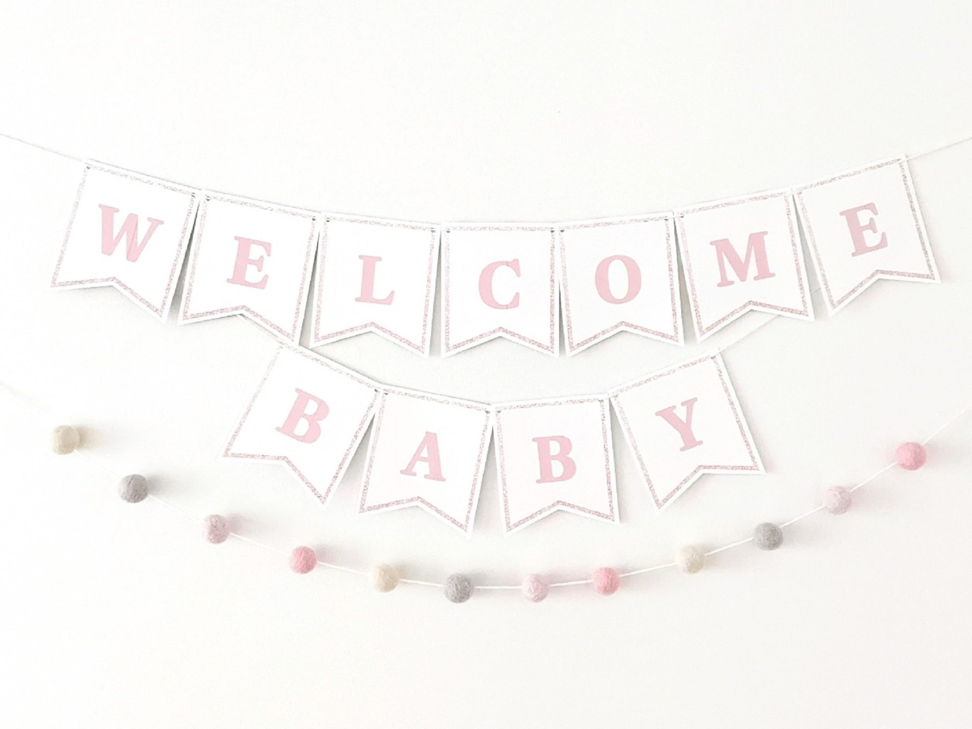 Free Printable Banner: Welcome Baby — Gracium inside Baby Girl Banner Free Printable