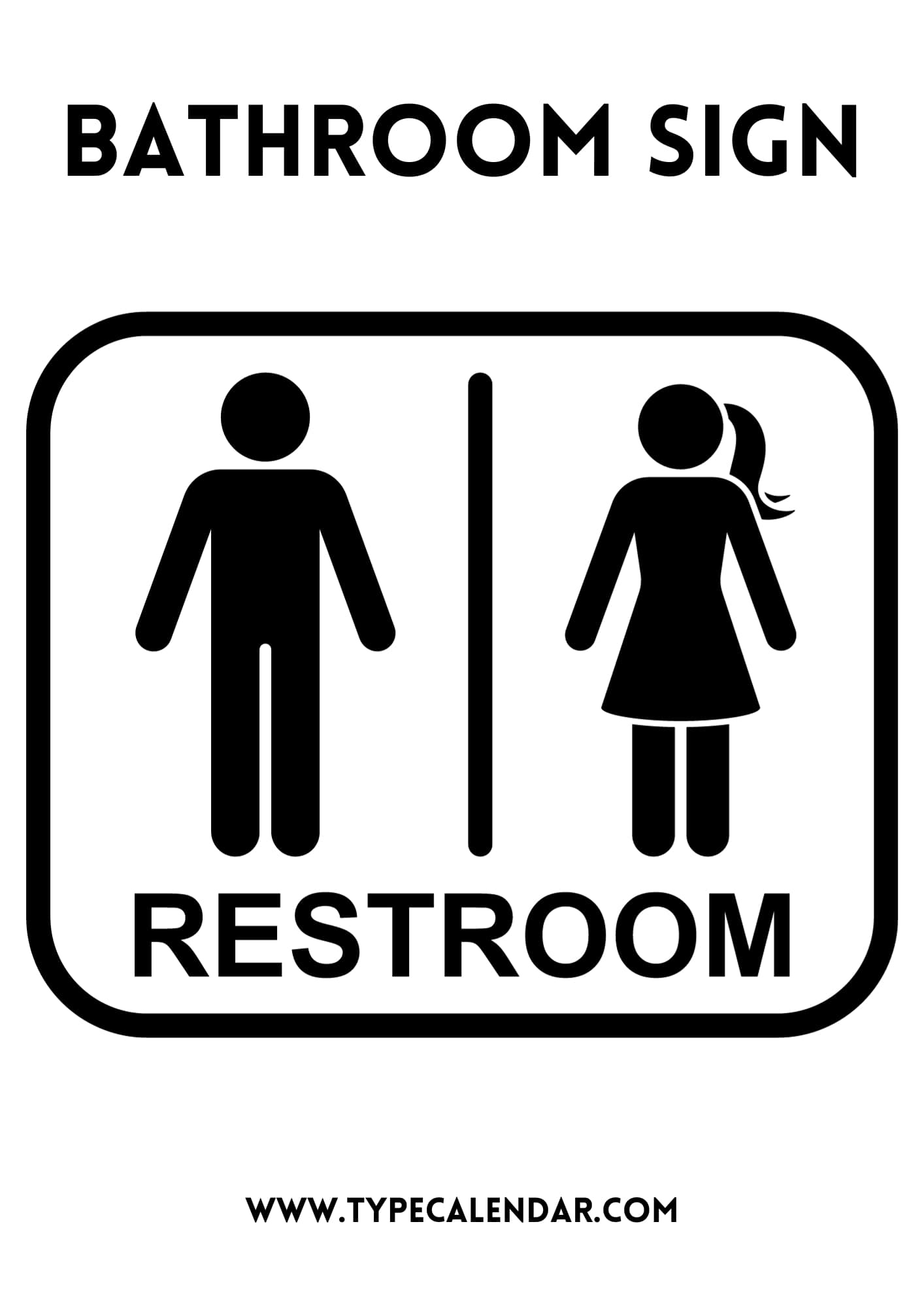 Free Printable Bathroom Sign Templates [Pdf] Toilet Sheet for Free Printable Bathroom Signs