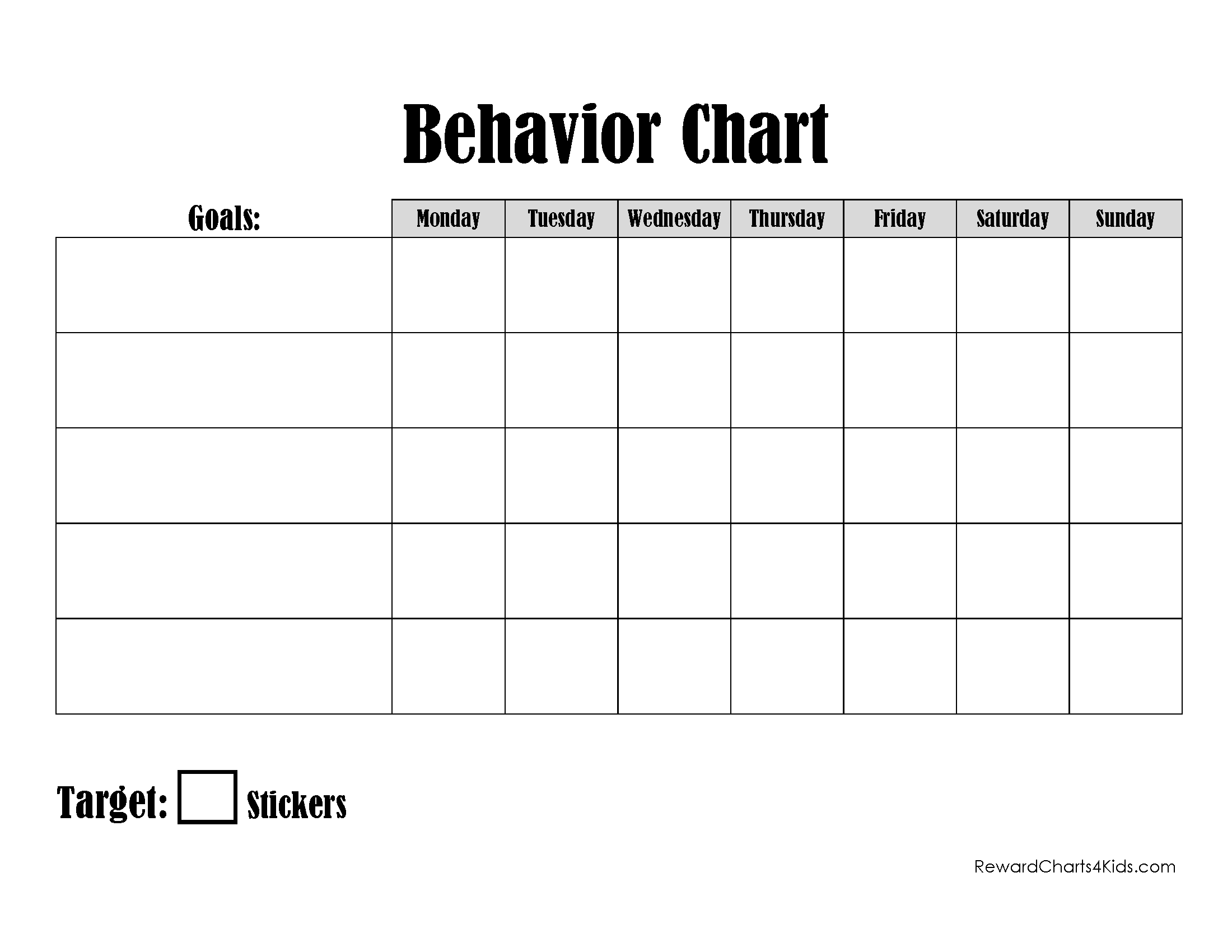 Free Printable Behavior Charts | Customize Online | Hundreds Of Charts with Free Printable Incentive Charts for Teachers