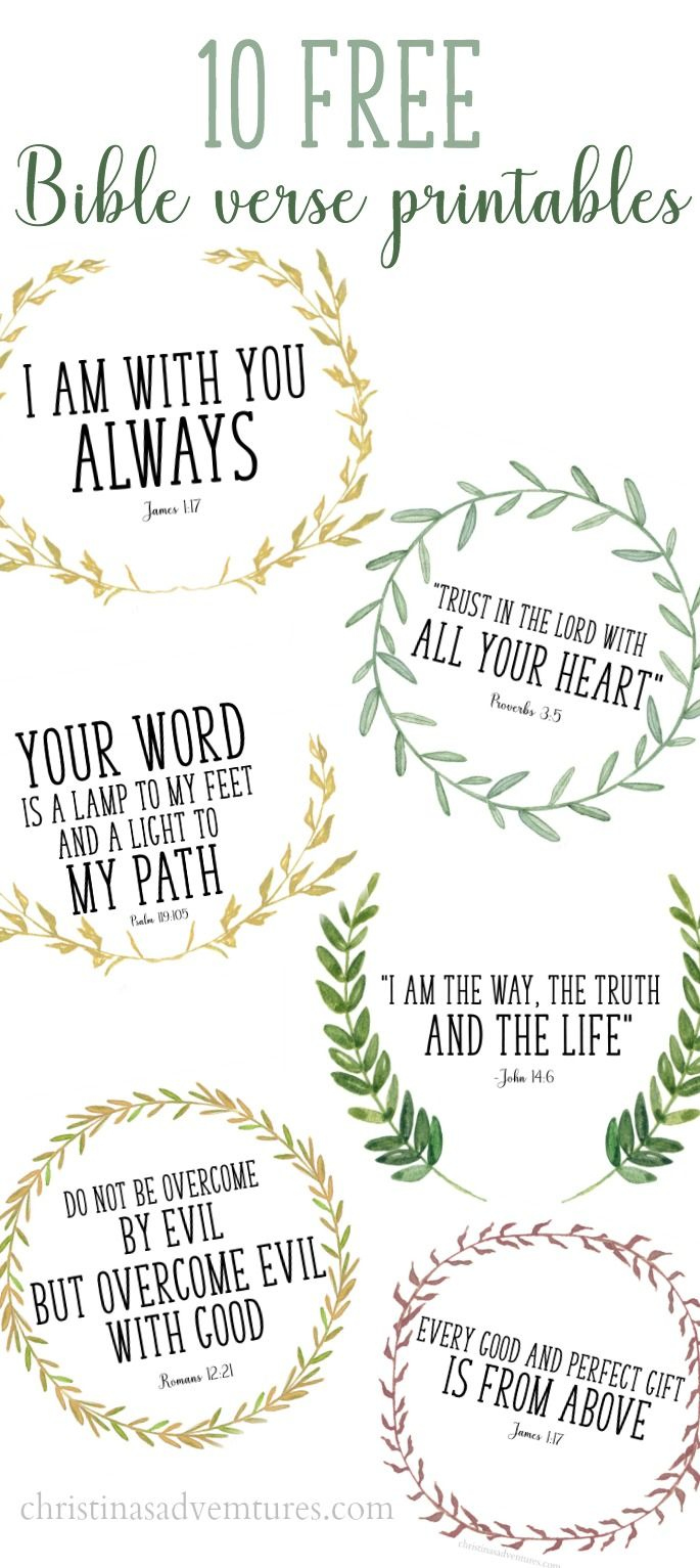 Free Printable Bible Verses For Memorization regarding Free Printable Scripture Verses