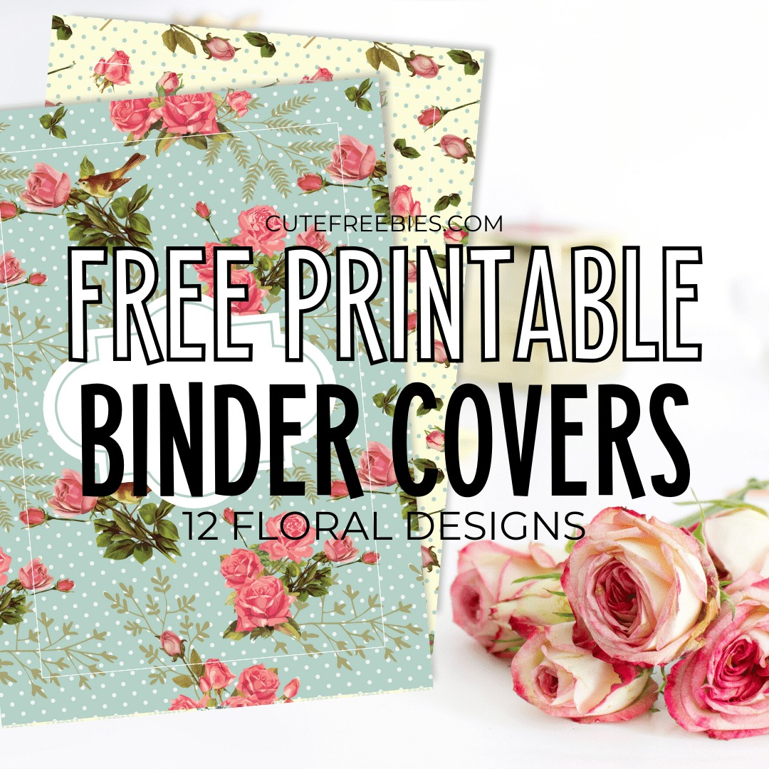 Free Printable Binder Covers – Shabby Chic Floral - Cute Freebies regarding Cute Free Printable Binder Covers