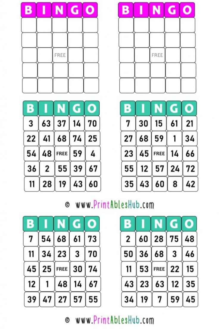 Free Printable Bingo Cards 1-75 [Pdf] With Blank Template with regard to Free Printable Bingo Cards Random Numbers