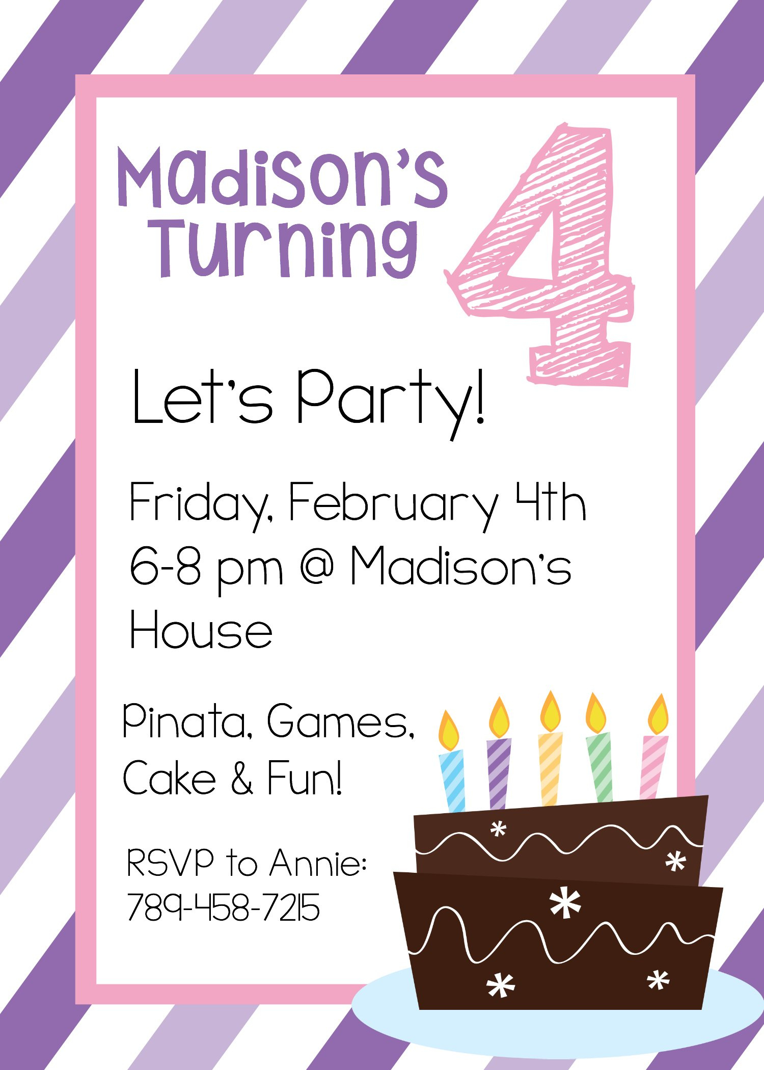Free Printable Birthday Invitation Templates within Free Printable Girl Birthday Party Invitations