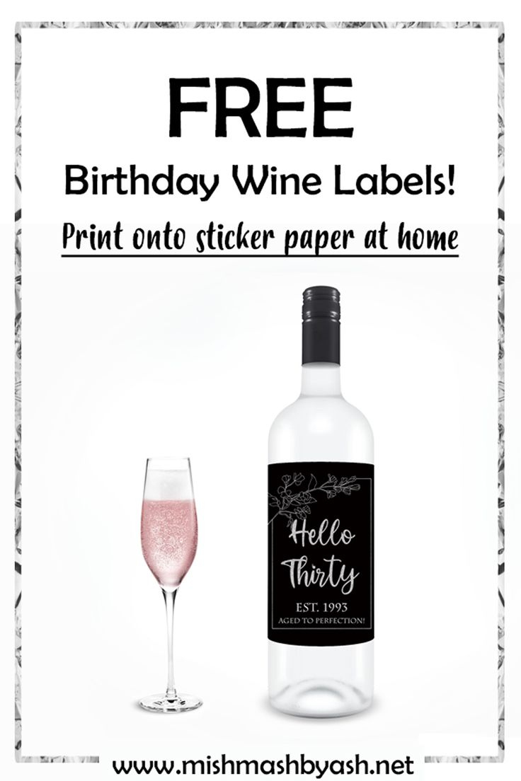 Free Printable Birthday Wine Labels | Etiket throughout Free Printable Birthday Wine Labels