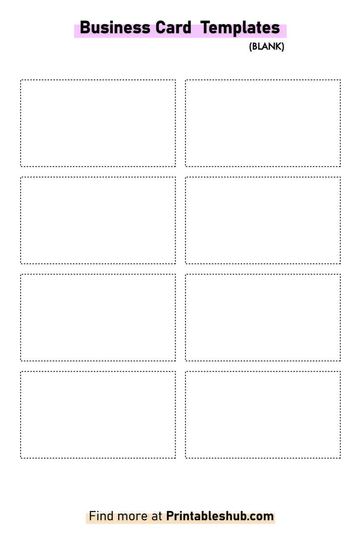 Free Printable Blank Business Card Template [Pdf Included] In 2024 throughout Free Printable Blank Business Cards