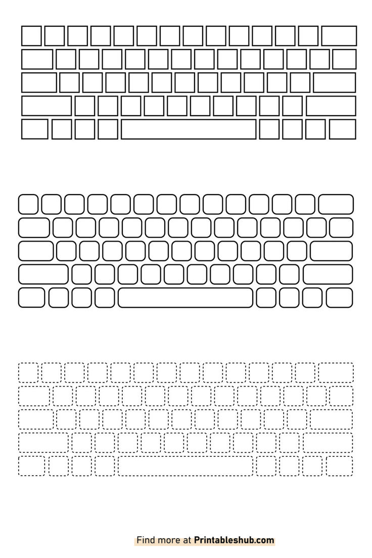 Free Printable Blank Keyboard Template Pdf | Templates, Coloring with Free Printable Keyboard Stickers