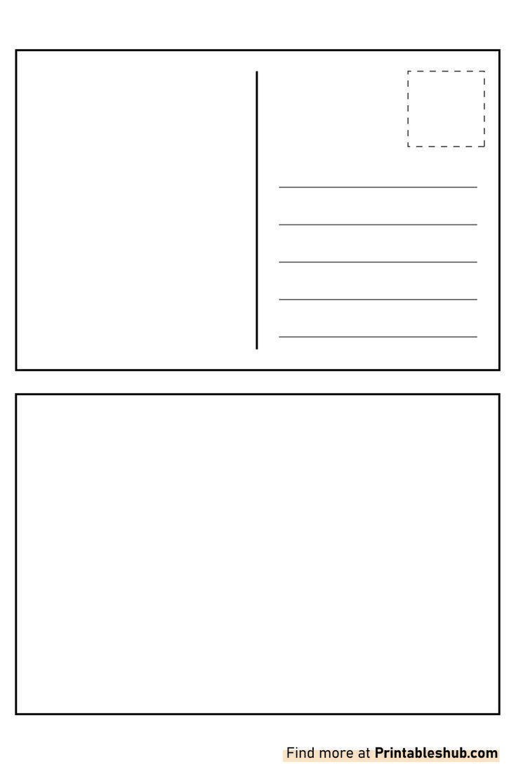 Free Printable Blank Postcard Template Pdf In 2024 | Postcard with regard to Free Blank Printable Postcards