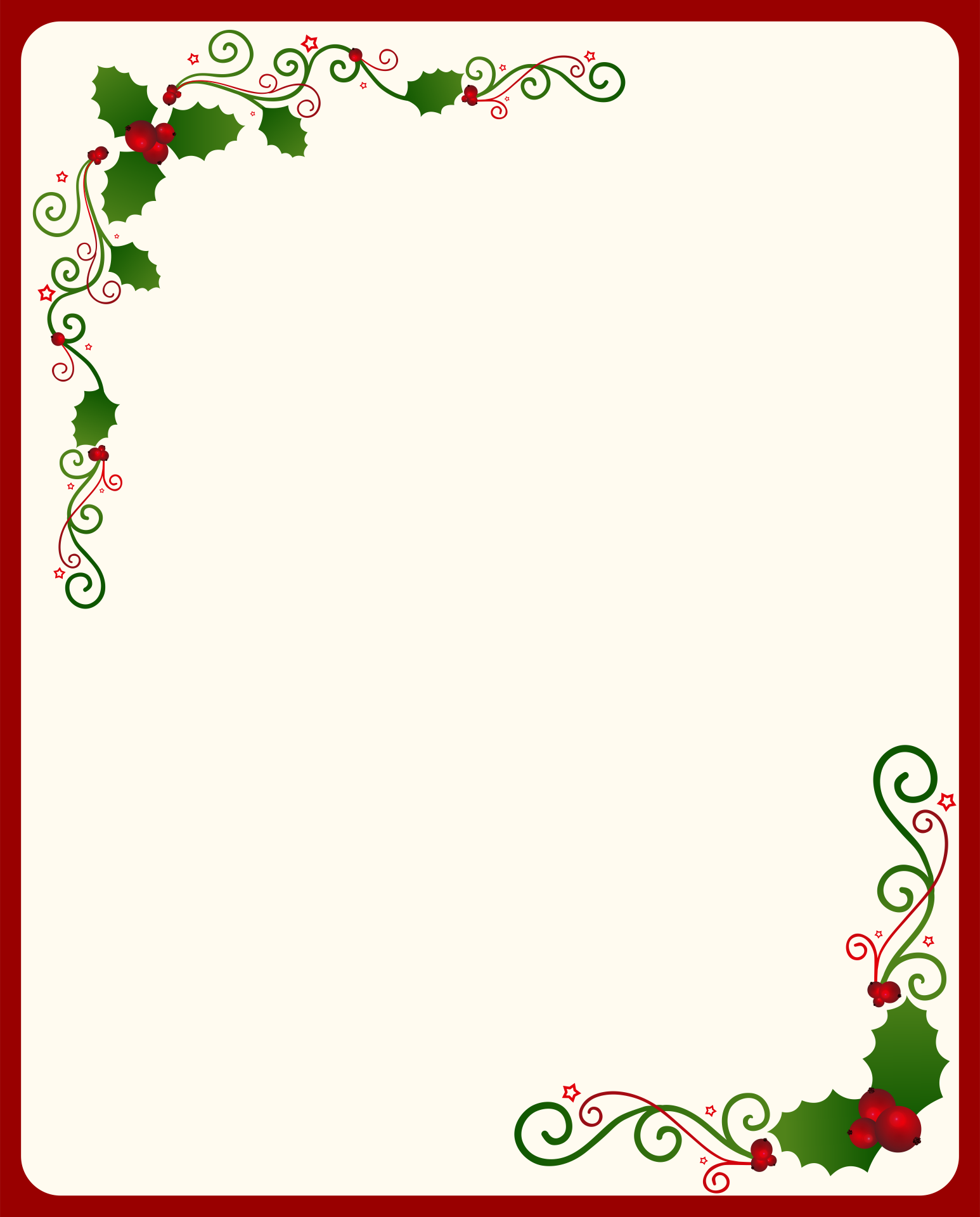 Free Printable Borders Christmas Stationery | Printablee intended for Free Printable Christmas Letterhead