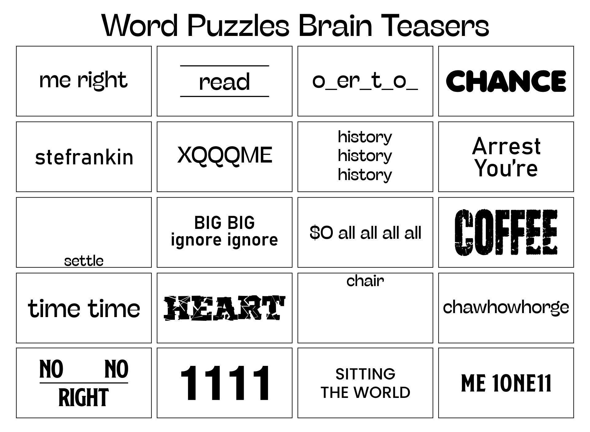 Free Printable Brain Teasers With Answers with regard to Free Printable Brain Teasers Adults