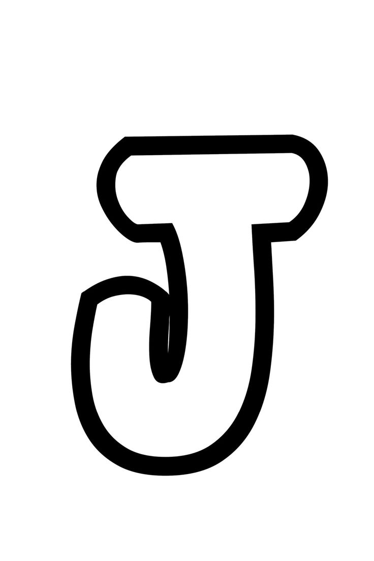 Free Printable Bubble Letter J Stencil with regard to Free Printable Letter J