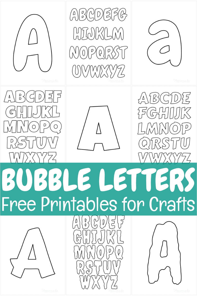 Free Printable Bubble Letters For Crafts in Free Printable Bubble Letters