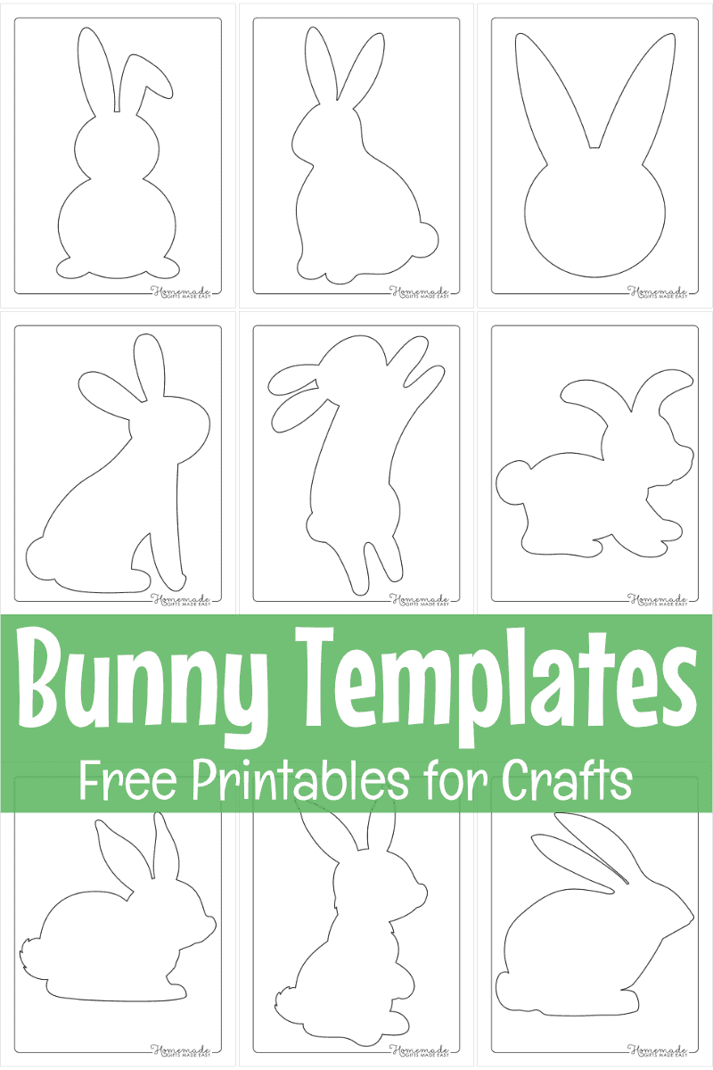 Free Printable Bunny Templates For Spring &amp;amp; Easter Crafts pertaining to Free Printable Rabbit Template