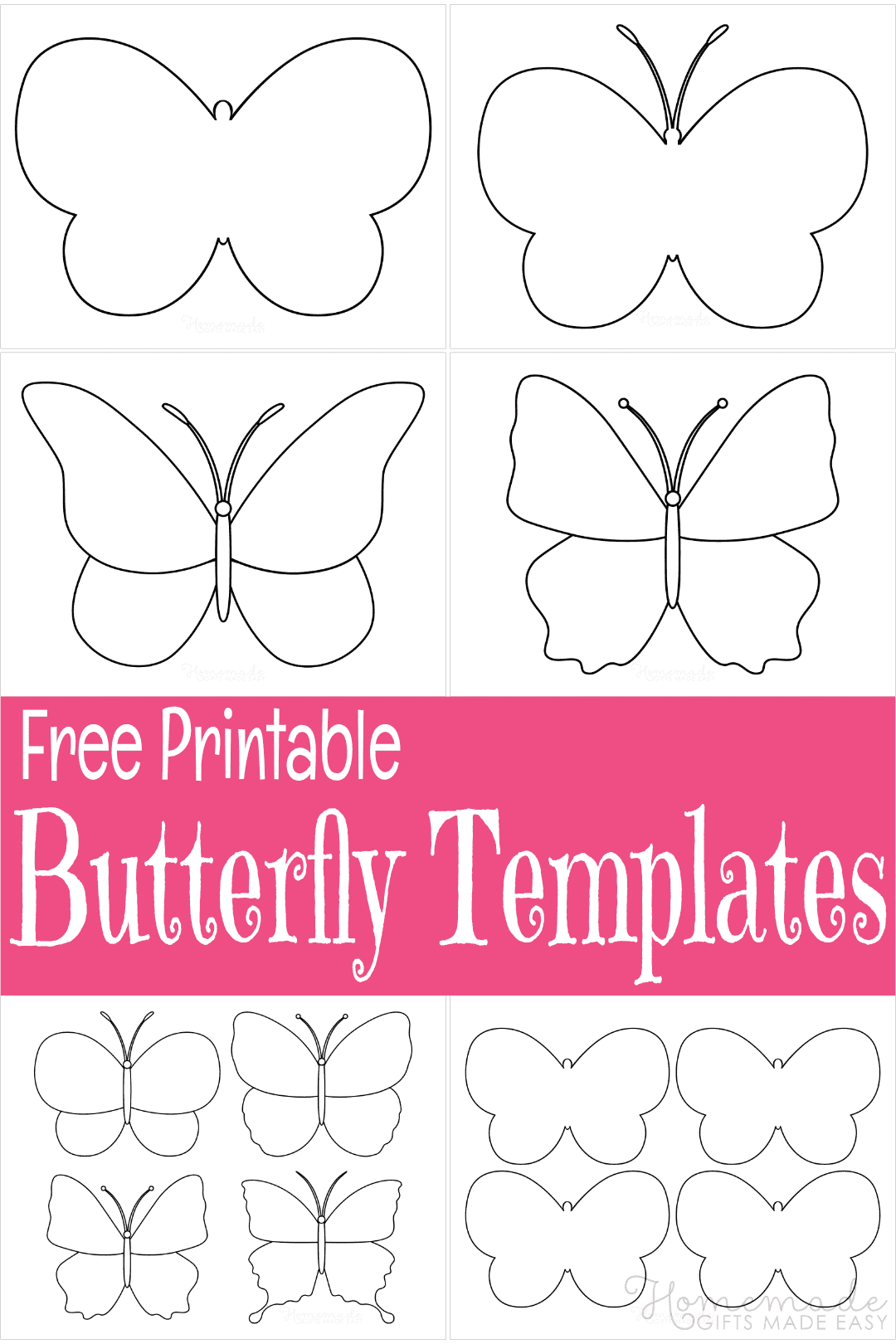 Free Printable Butterfly Templates &amp;amp; Outlines intended for Free Printable Butterfly Template