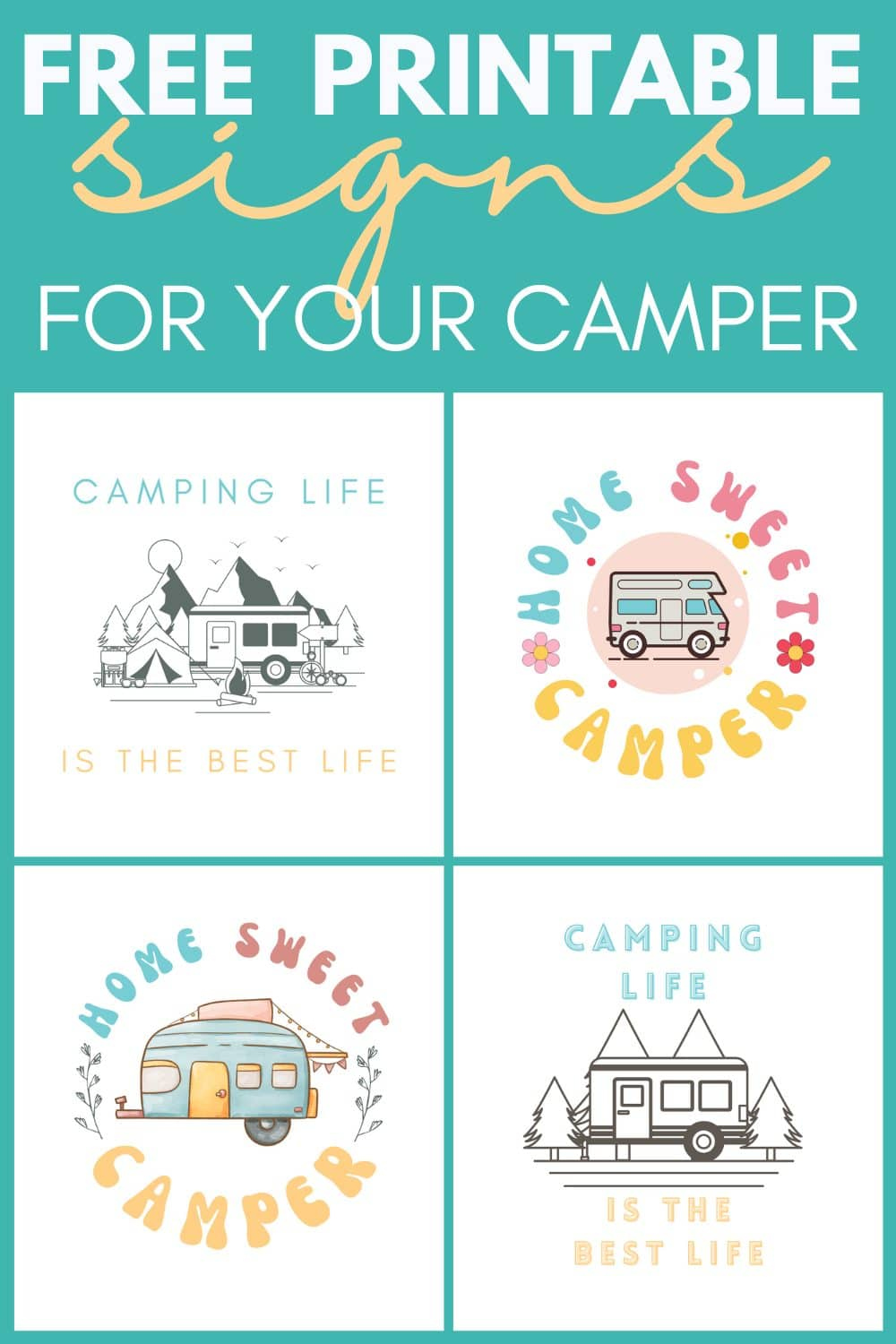 Free Printable Camping Signs, Activities And Games - The Girl Creative with Free Printable Camping Signs