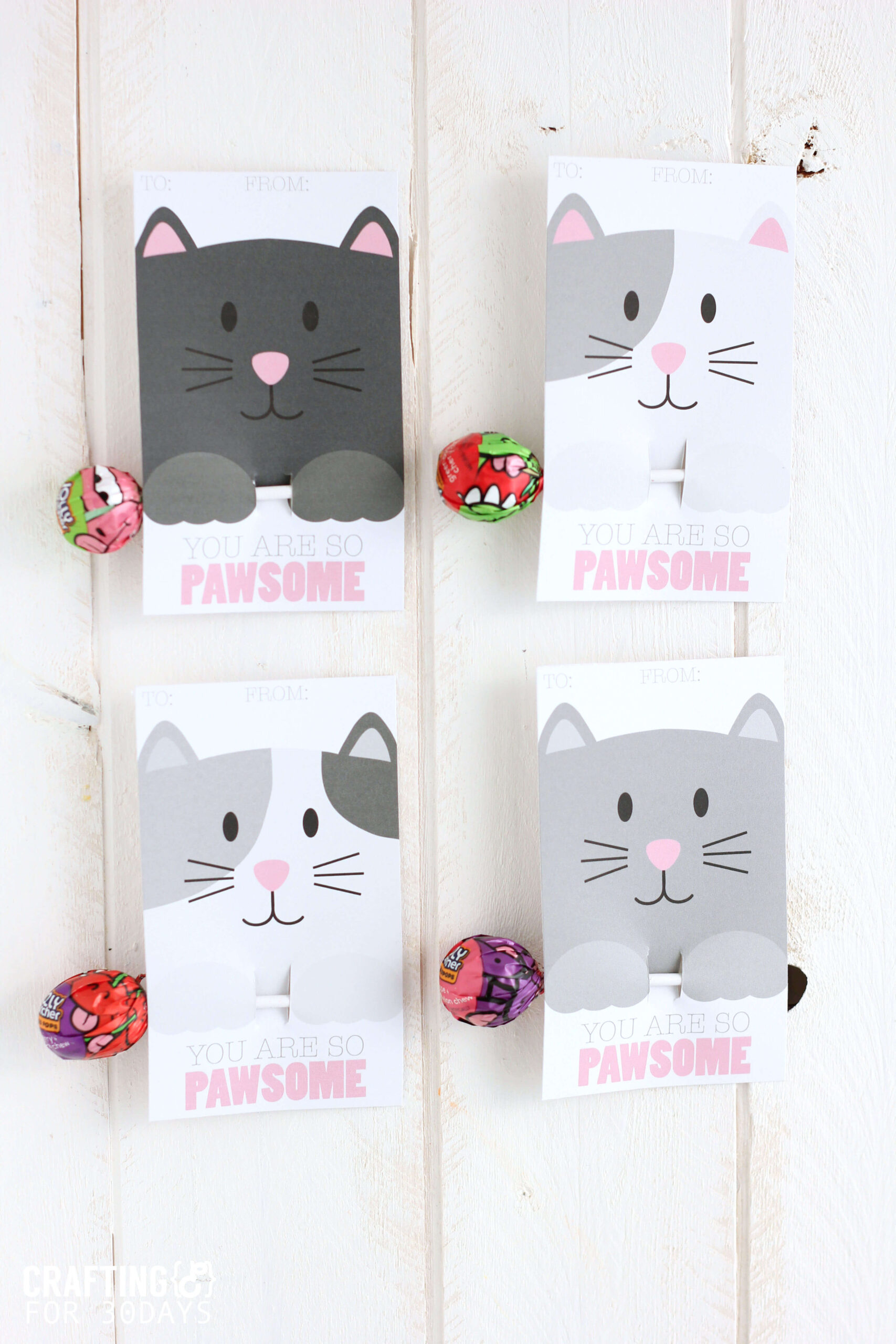 Free Printable Cat Valentine Cards in Free Printable Cat Valentine Cards