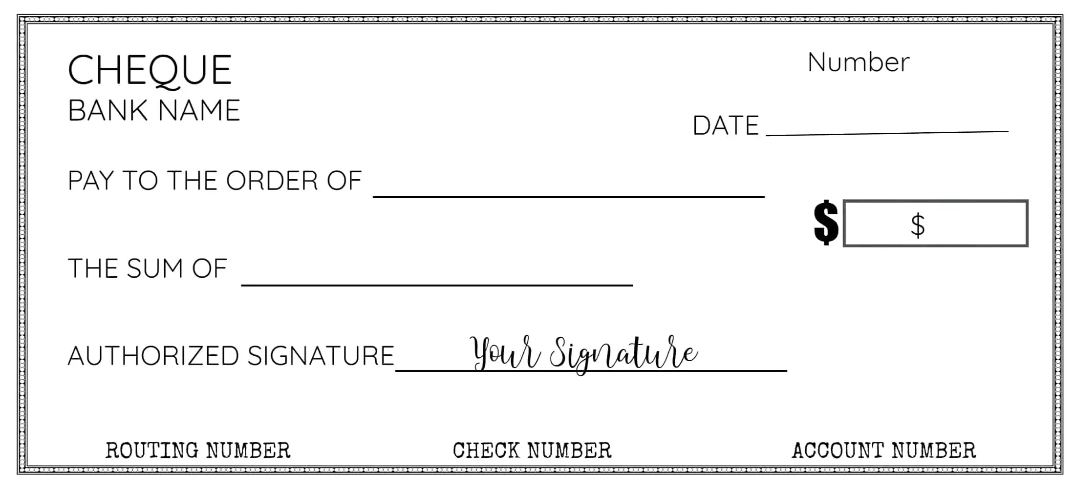 Free Printable Check Template | Customize Online intended for Free Printable Checks Template