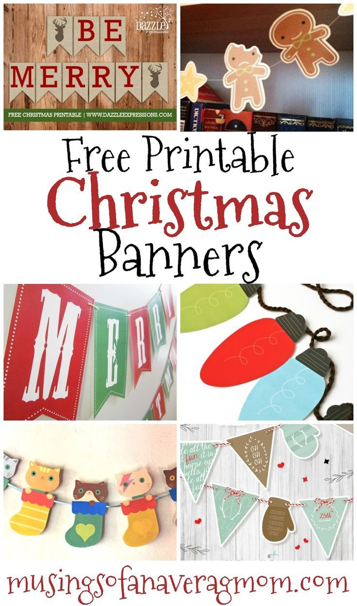 Free Printable Christmas Banners | Christmas Banners, Christmas inside Free Printable Christmas Banner