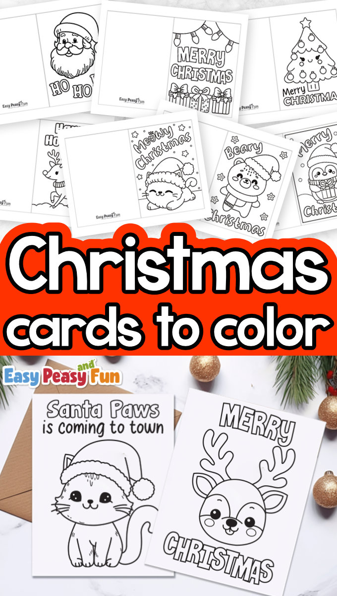 Free Printable Christmas Cards To Color - Easy Peasy And Fun in Free Printable Christmas Cards to Color