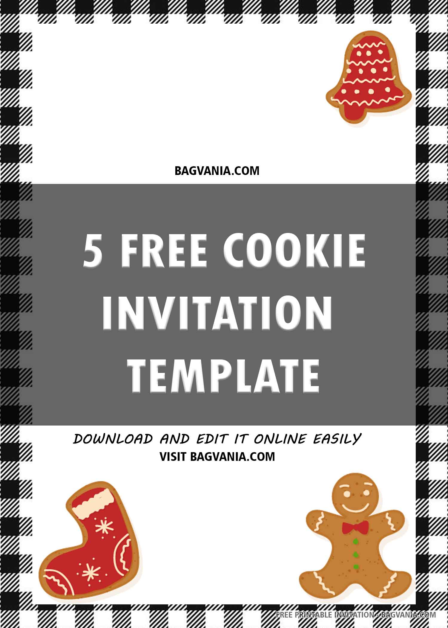 Free Printable) – Christmas Cookie Decoration Birthday Invitation throughout Free Printable Cookie Decorating Invitations